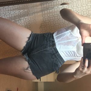Vintage Distressed Guess Denim Cut Off Shorts